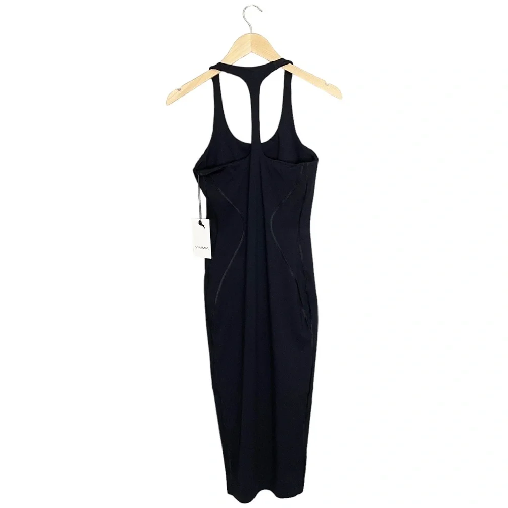 NWT Vimmia x CRK T Back Tank Midi Dress Black - Picture 3 of 5